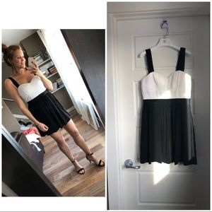 Bebe cute dress black and white size large